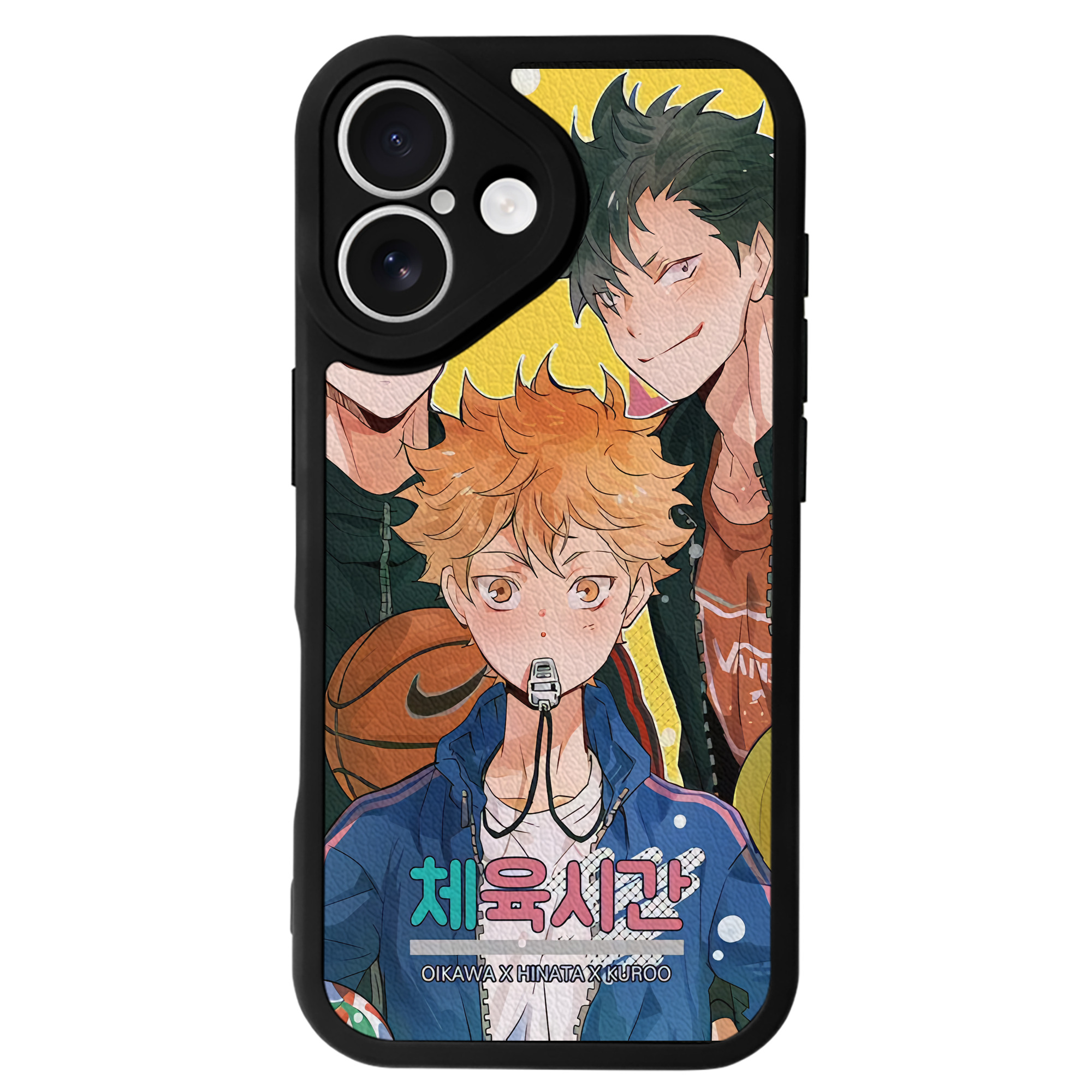 （画像用） ハイキュー!! Haikyu!! 【iPhone 16シリーズ対応】シリコンスマホケース（レザー調） 材質：シリコン